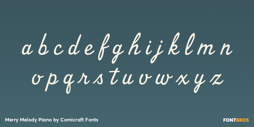 Merry Melody Piano Font Poster #3