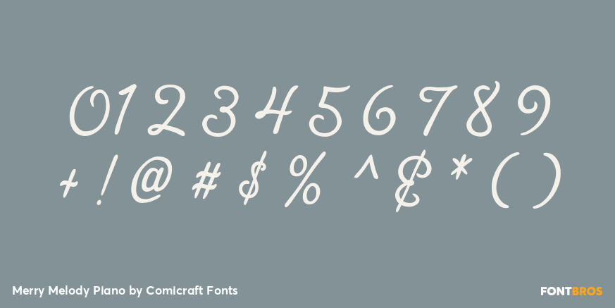 Merry Melody Piano Font Poster #4