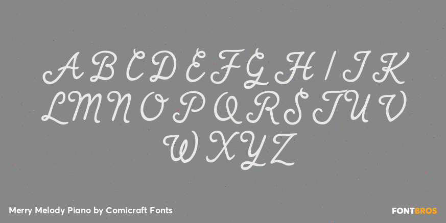 Merry Melody Piano Font Poster #1