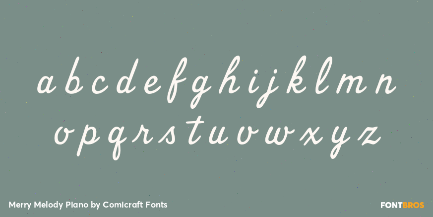 Merry Melody Piano Font Poster #1