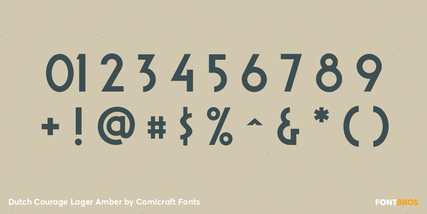 Dutch Courage Lager Amber Font Poster #1