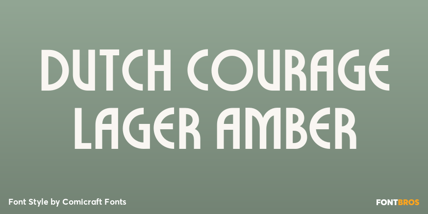 Dutch Courage Lager Amber Font Poster #1