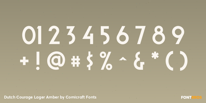 Dutch Courage Lager Amber Font Poster #4