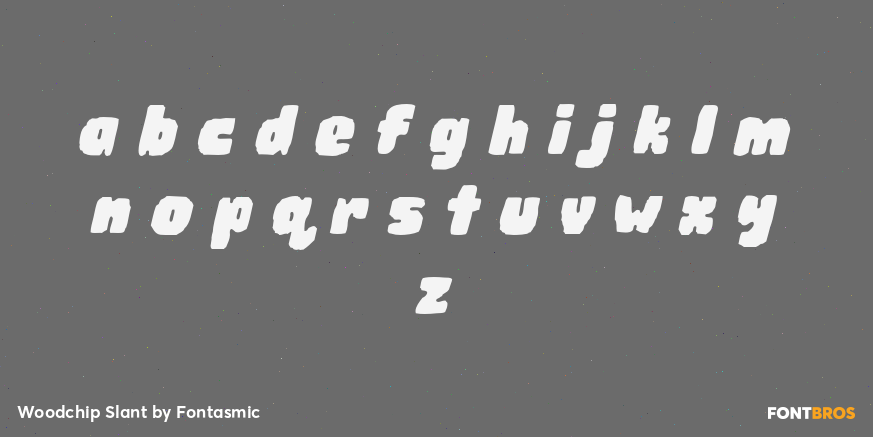 Woodchip Slant Font Poster #3