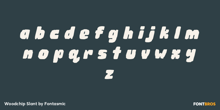 Woodchip Slant Font Poster #1