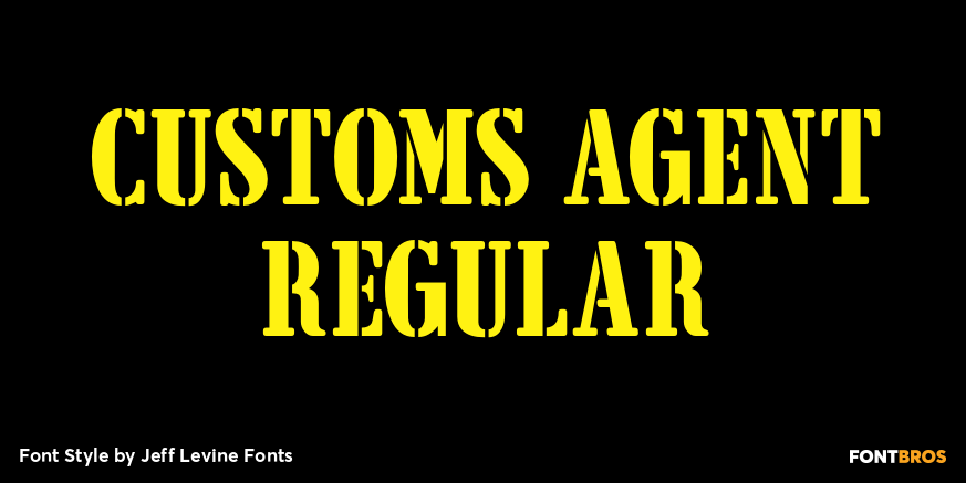 Customs Agent Regular Font Poster #1