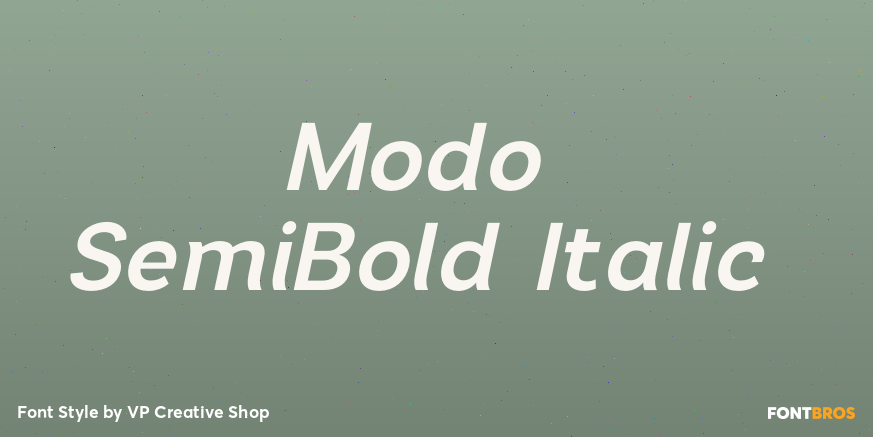 Modo SemiBold Italic Font Poster #1