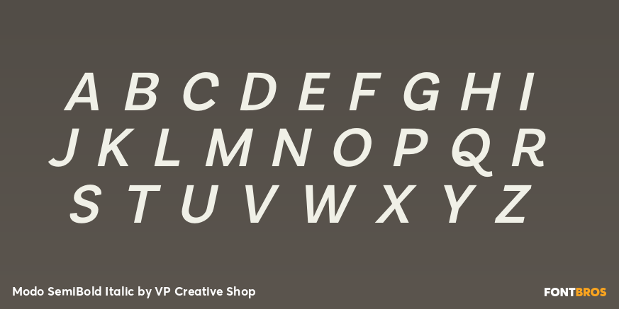 Modo SemiBold Italic Font Poster #1