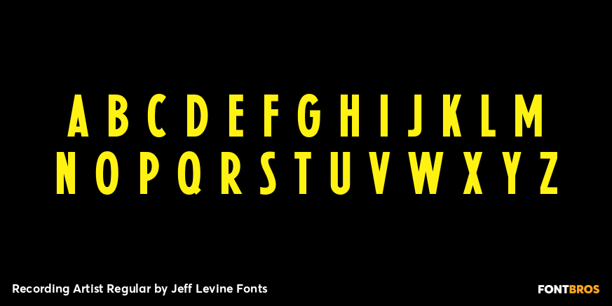 Recording Artist Regular Font Poster #3