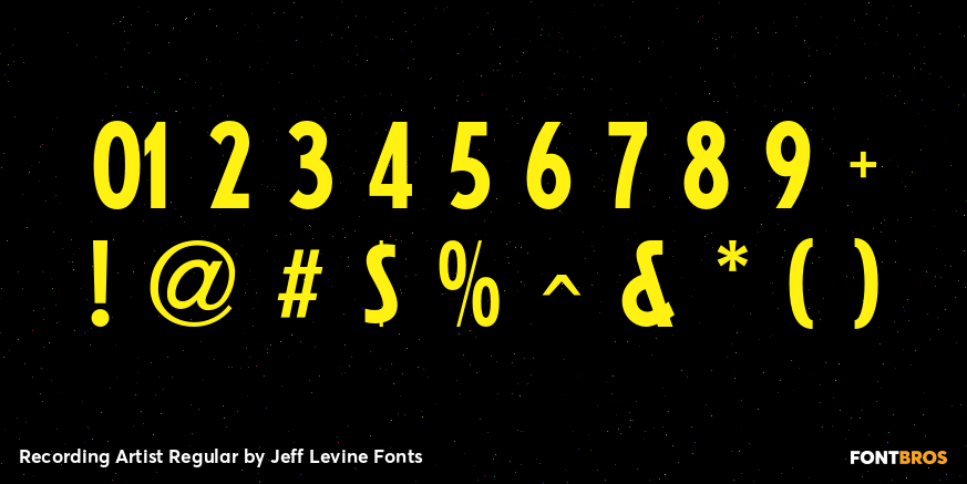 Recording Artist Regular Font Poster #4