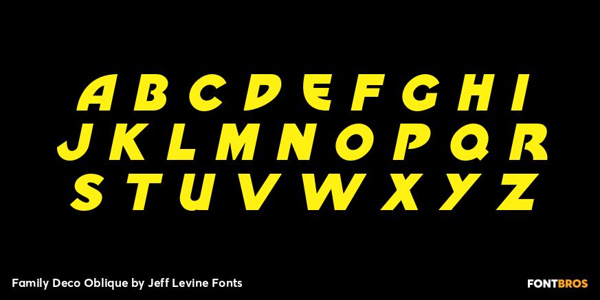 Family Deco Oblique Font Poster #3