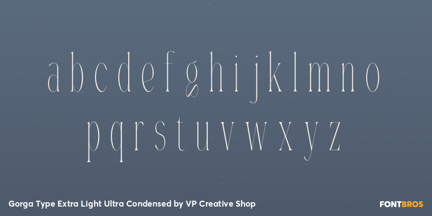 Gorga Type Extra Light Ultra Condensed Font Poster #3
