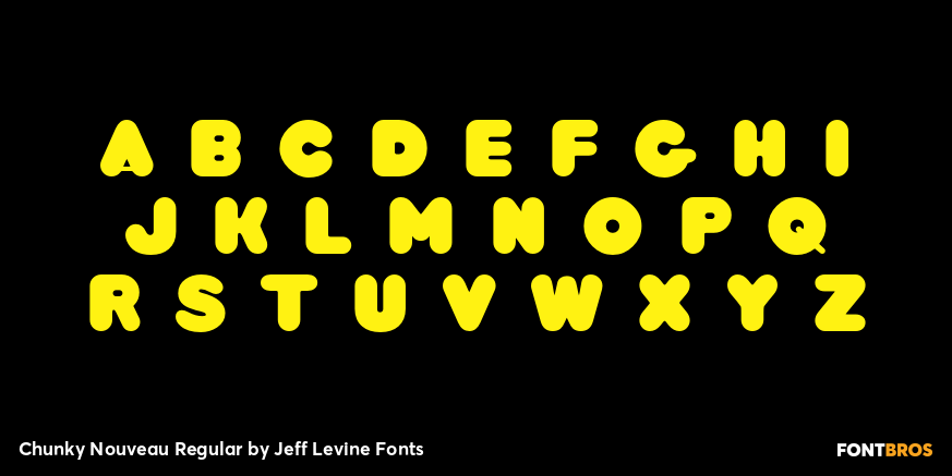 Chunky Nouveau Regular Font Poster #2