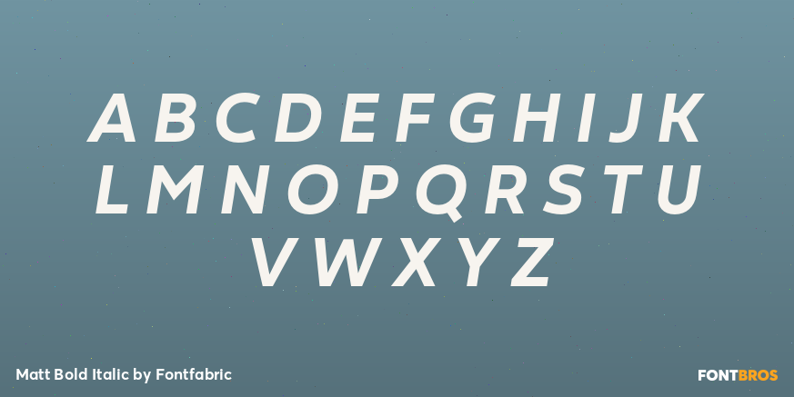 Matt Bold Italic Font Poster #2