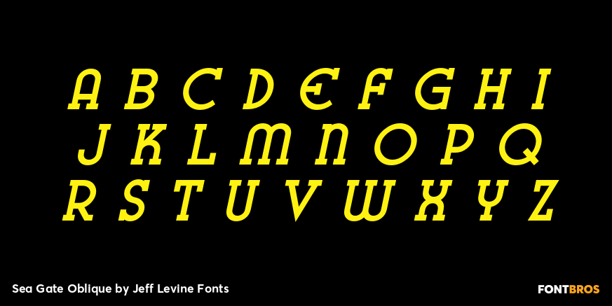 Sea Gate Oblique Font Poster #2