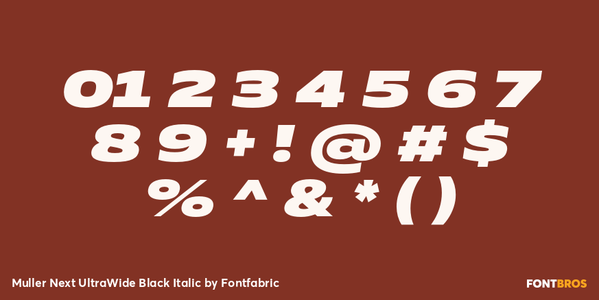 Muller Next UltraWide Black Italic Font Poster #4