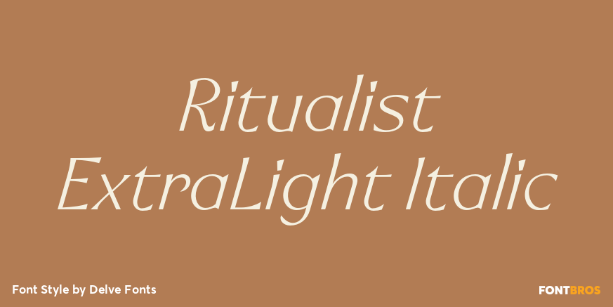 Ritualist ExtraLight Italic Font Poster #1