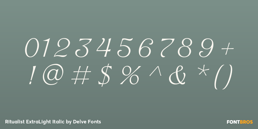 Ritualist ExtraLight Italic Font Poster #4