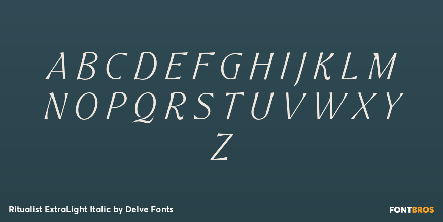 Ritualist ExtraLight Italic Font Poster #2