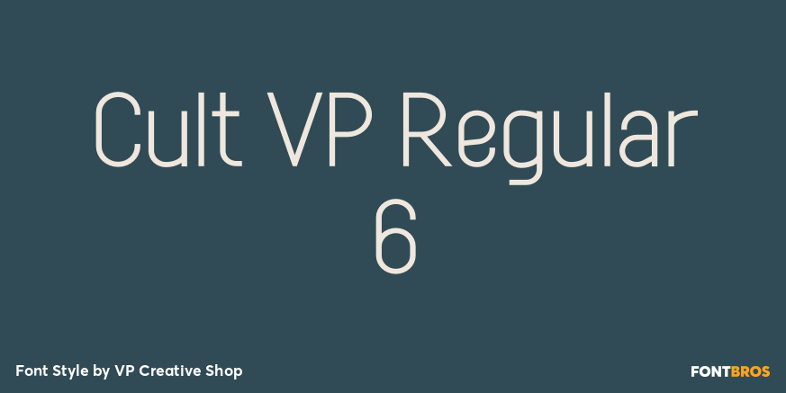 Cult VP Regular 6 Font Poster #1