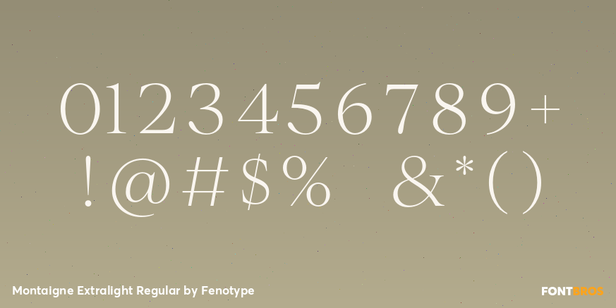 Montaigne Extralight Regular Font Poster #1