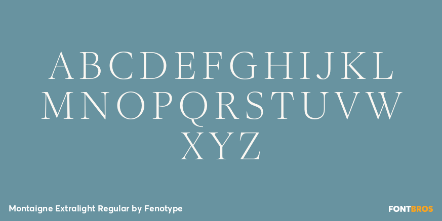 Montaigne Extralight Regular Font Poster #2