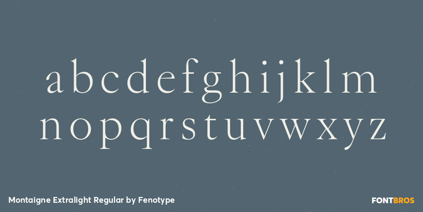 Montaigne Extralight Regular Font Poster #3