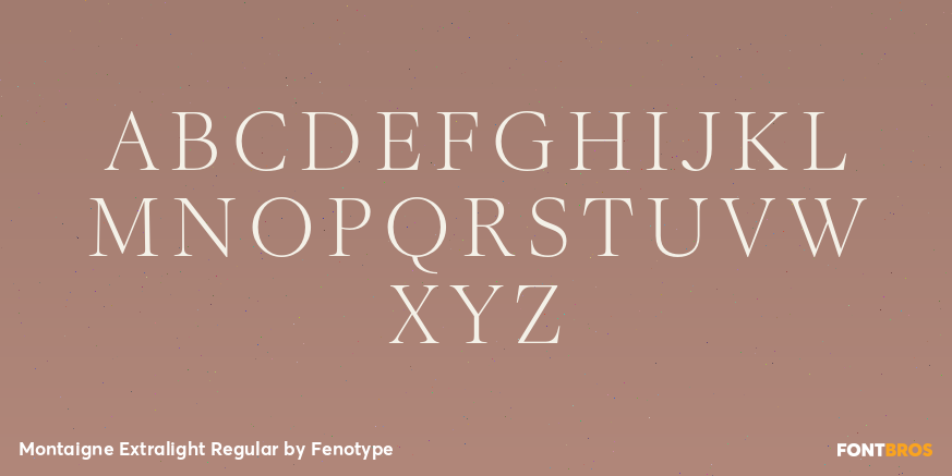 Montaigne Extralight Regular Font Poster #1