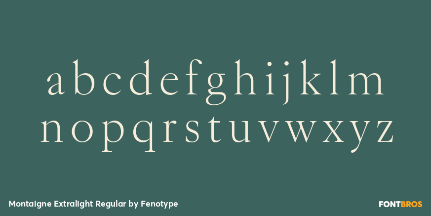 Montaigne Extralight Regular Font Poster #1