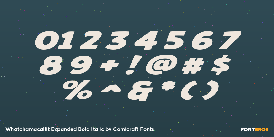 Whatchamacallit Expanded Bold Italic Font Poster #4