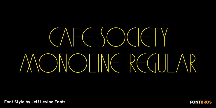 Cafe Society Monoline Regular Poster