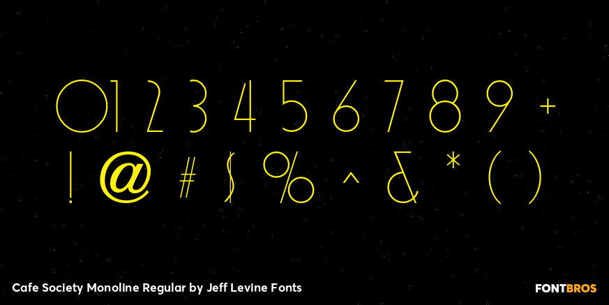 Cafe Society Monoline Regular Font Poster #4