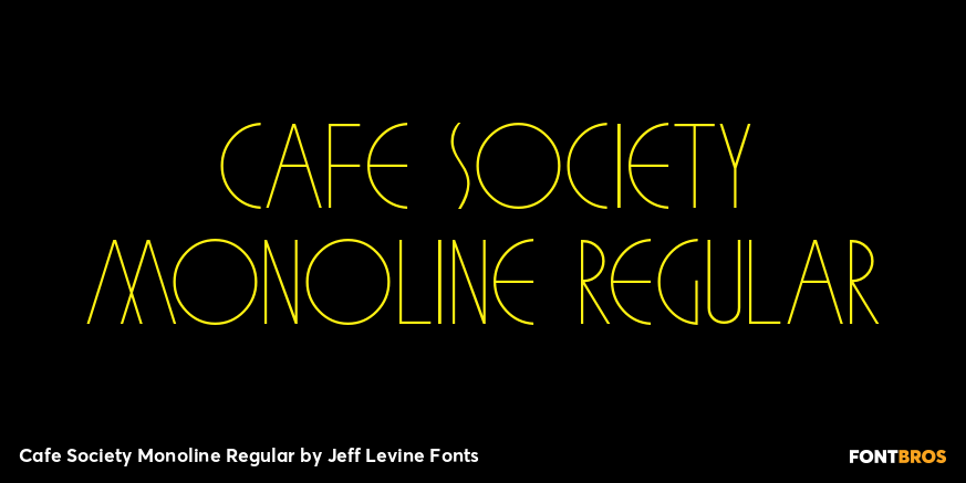 Cafe Society Monoline Regular Poster