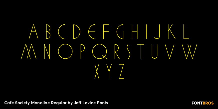 Cafe Society Monoline Regular Font Poster #2