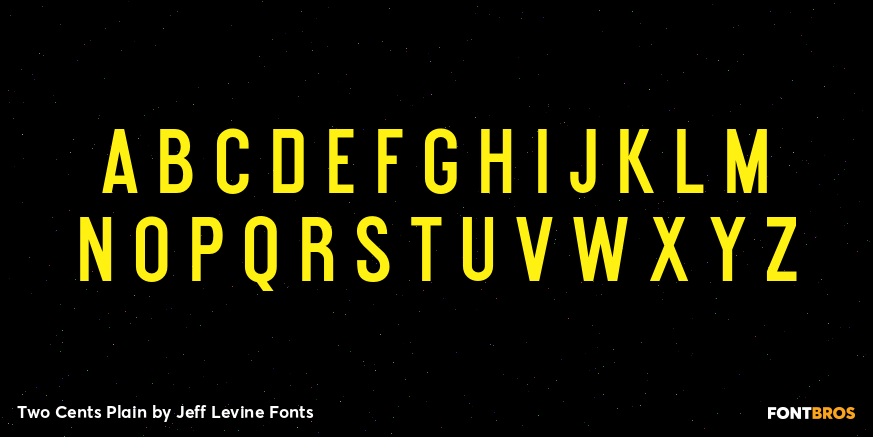 Two Cents Plain Font Poster #3