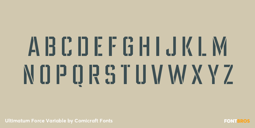 Ultimatum Force Variable Font Poster #2