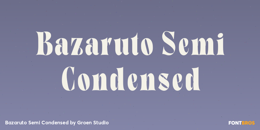 Bazaruto Semi Condensed Poster
