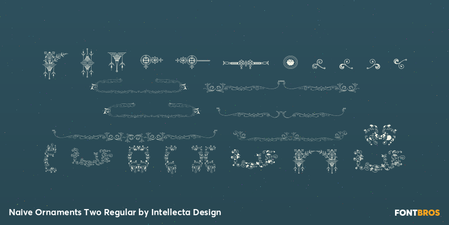 Naive Ornaments Two Regular Font Poster #2