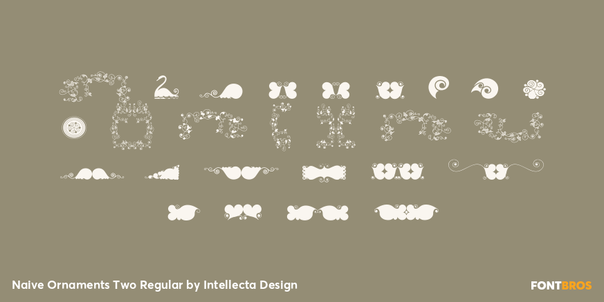 Naive Ornaments Two Regular Font Poster #3