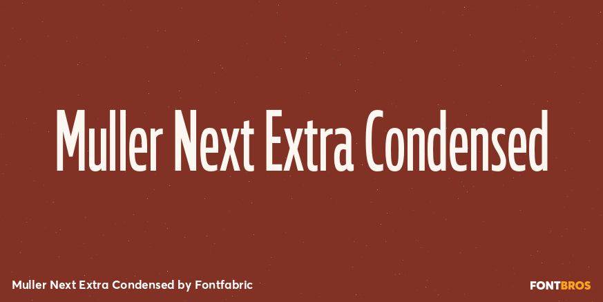 Muller Next Extra Condensed Font Poster #1