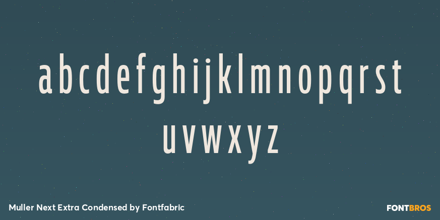 Muller Next Extra Condensed Font Poster #3