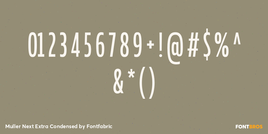 Muller Next Extra Condensed Font Poster #4