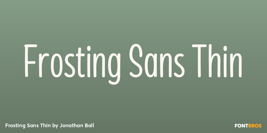 Frosting Sans Thin Font Poster #1