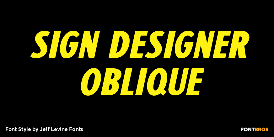 Sign Designer Oblique Font Poster #1