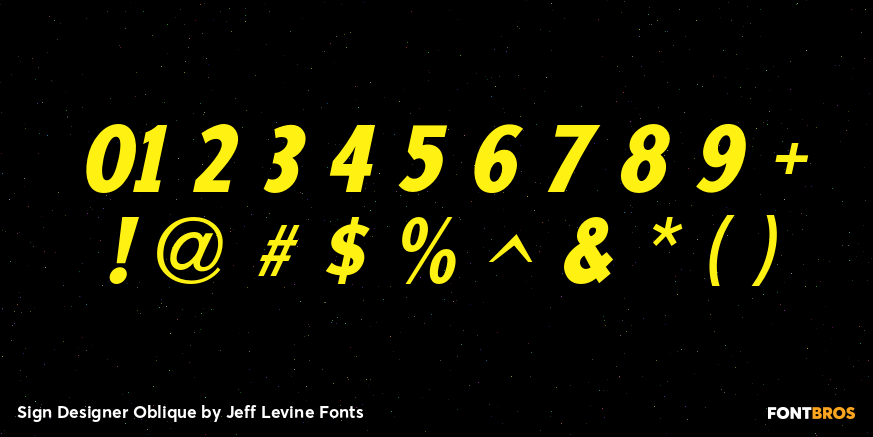 Sign Designer Oblique Font Poster #4
