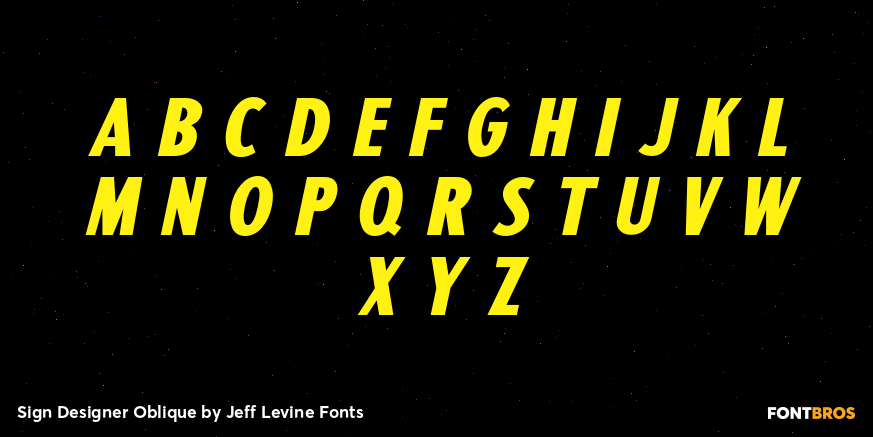 Sign Designer Oblique Font Poster #2