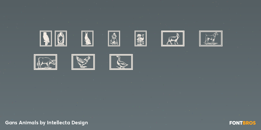 Gans Animals Font Poster #1