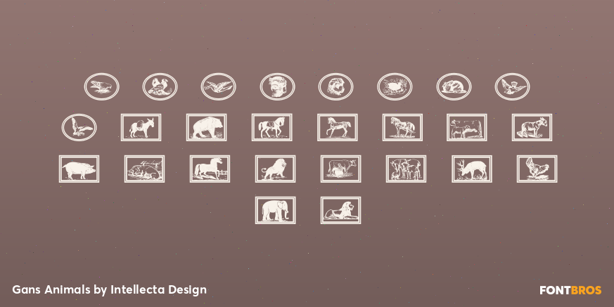 Gans Animals Font Poster #2