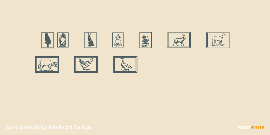 Gans Animals Font Poster #4
