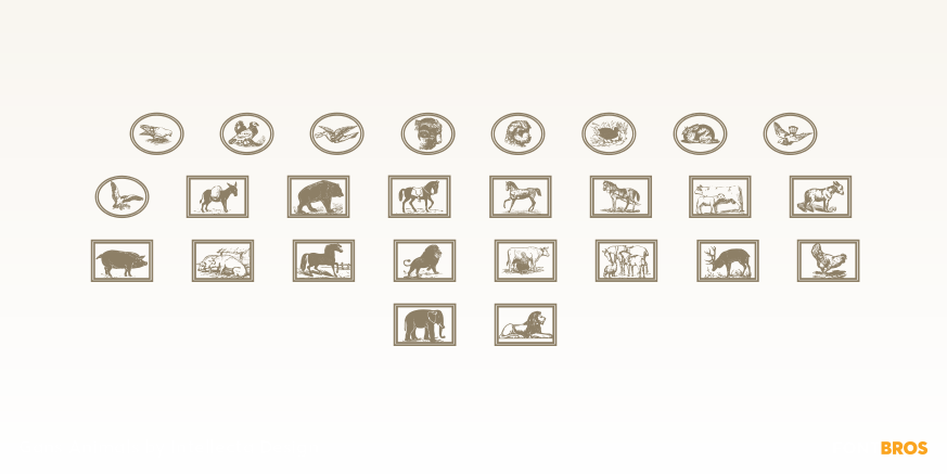 Gans Animals Font Poster #1